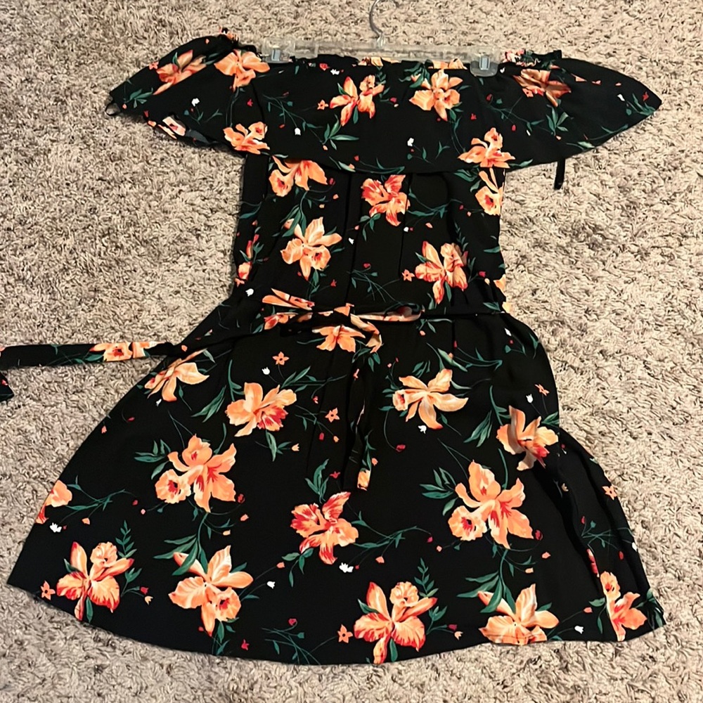 Black floral dress